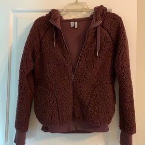 Zella faux shearling hooded jacket